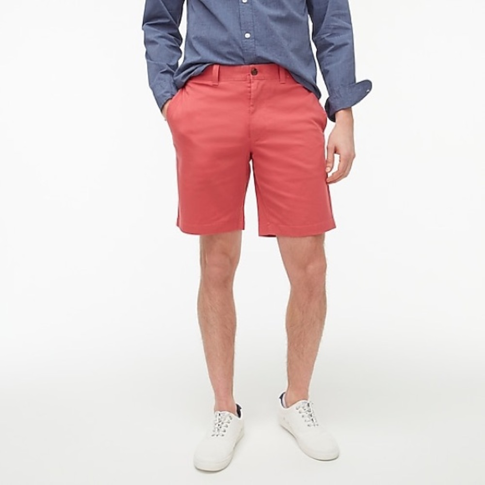 J Crew Mens Nantucket Red Chino ‘Grammercy’ Short (9 inch inseam)